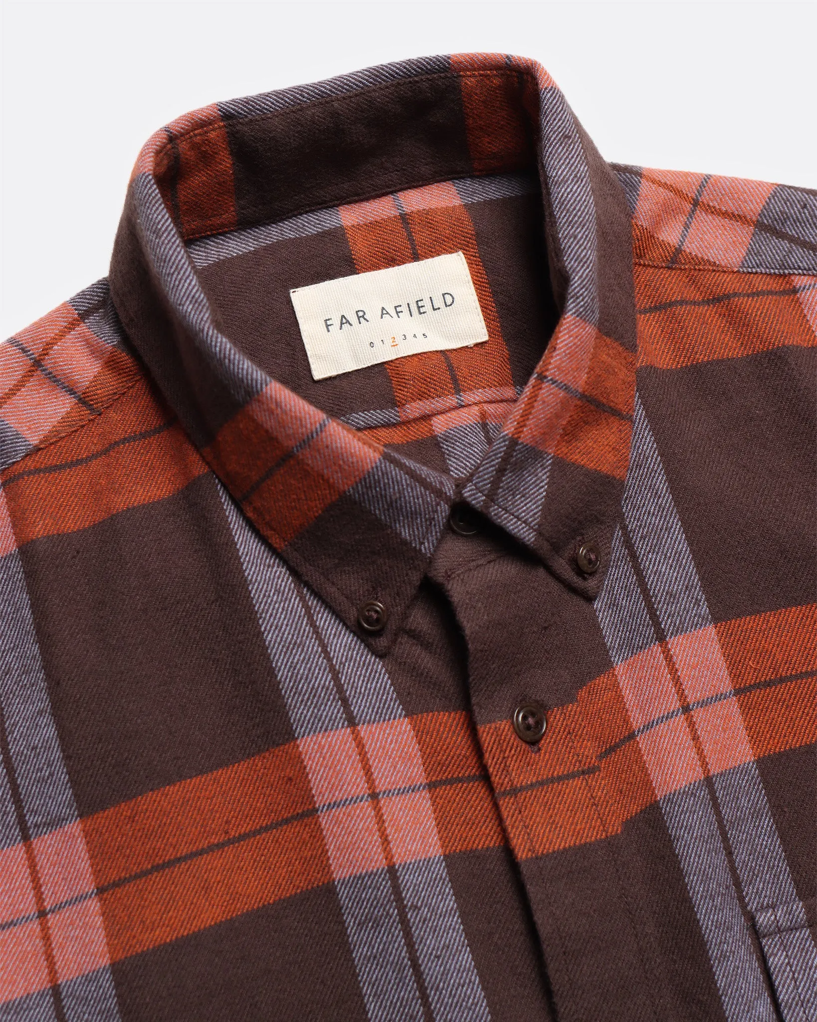 Larry Check Shirt - Slate Brown / Burnt Orange