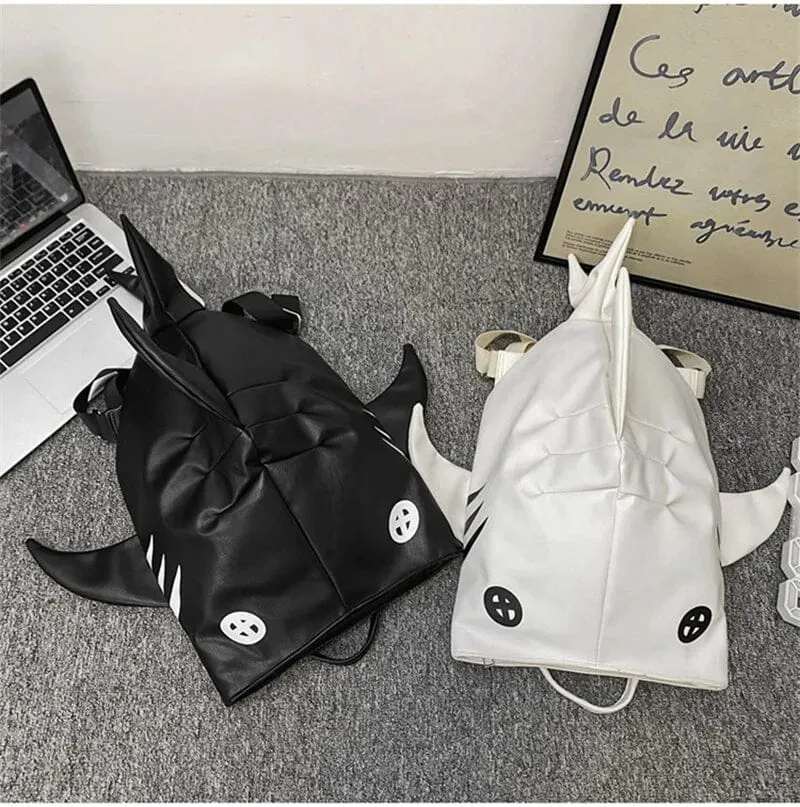 Leather Shark Backpack: Stylish Adventure