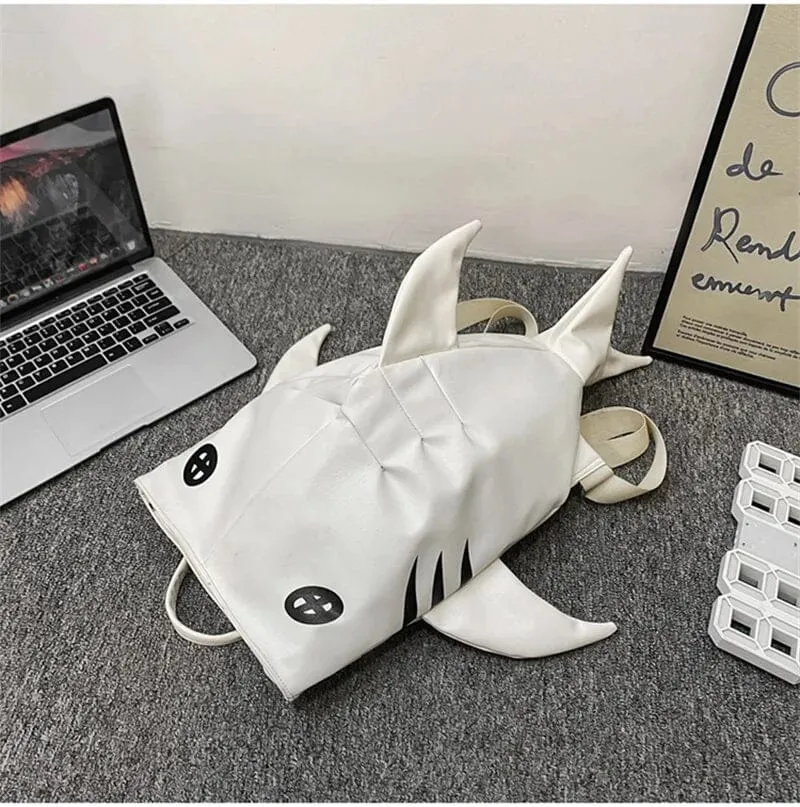 Leather Shark Backpack: Stylish Adventure