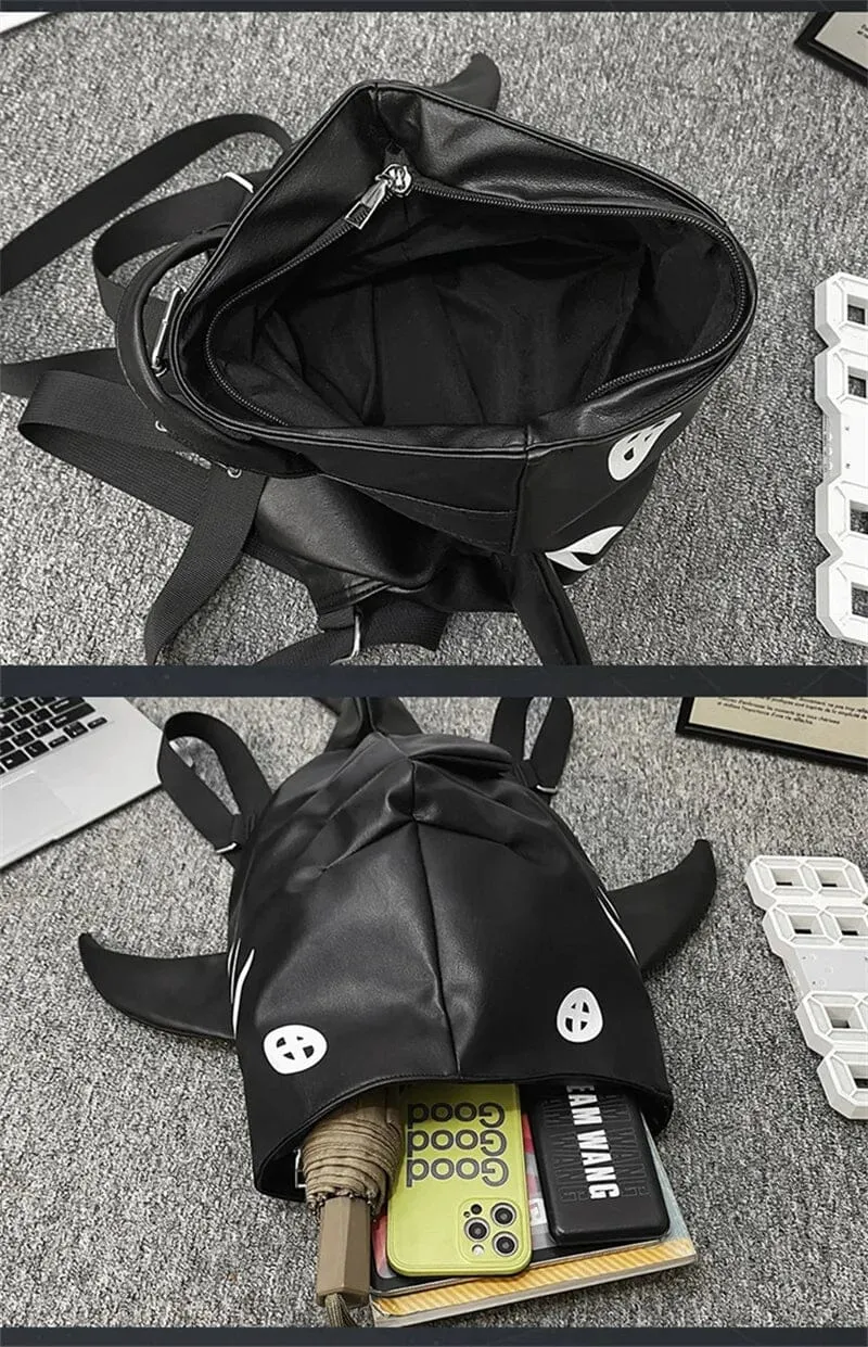 Leather Shark Backpack: Stylish Adventure