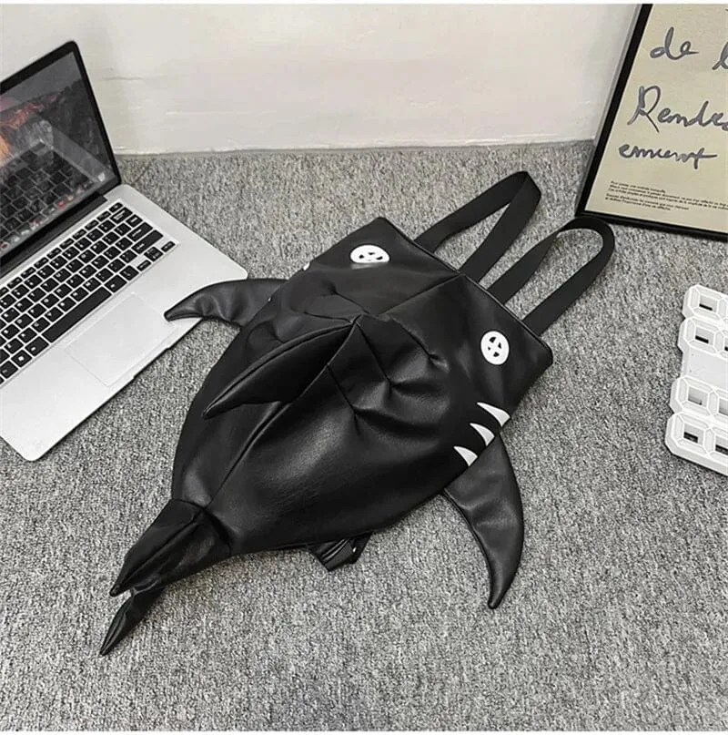 Leather Shark Backpack: Stylish Adventure