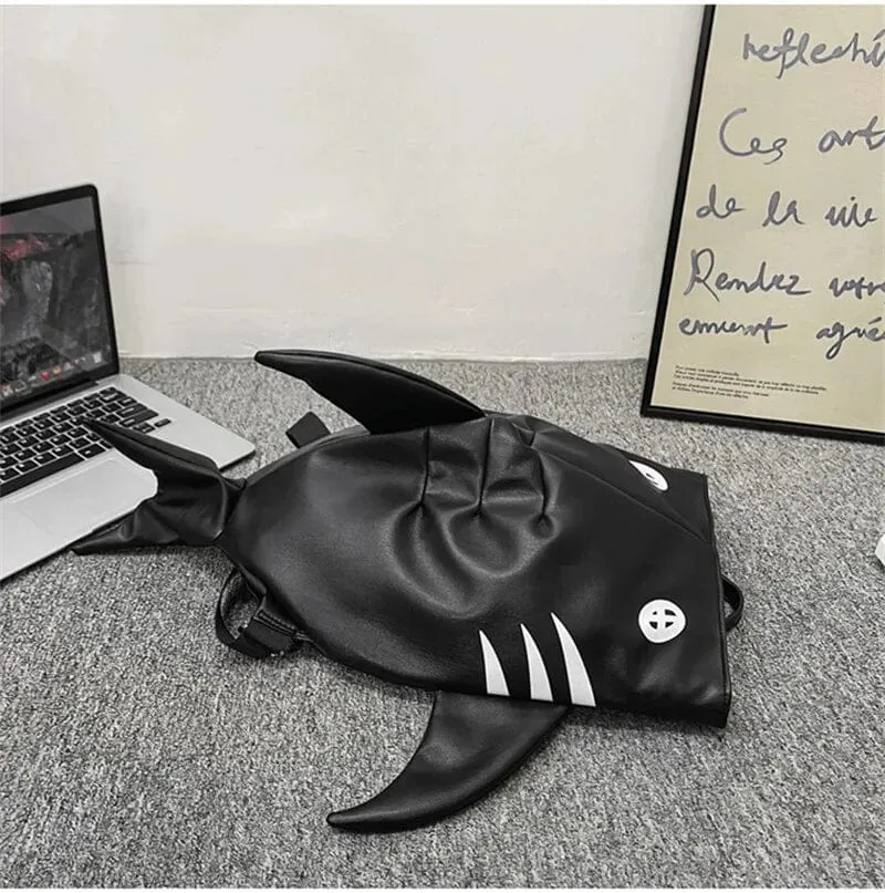 Leather Shark Backpack: Stylish Adventure