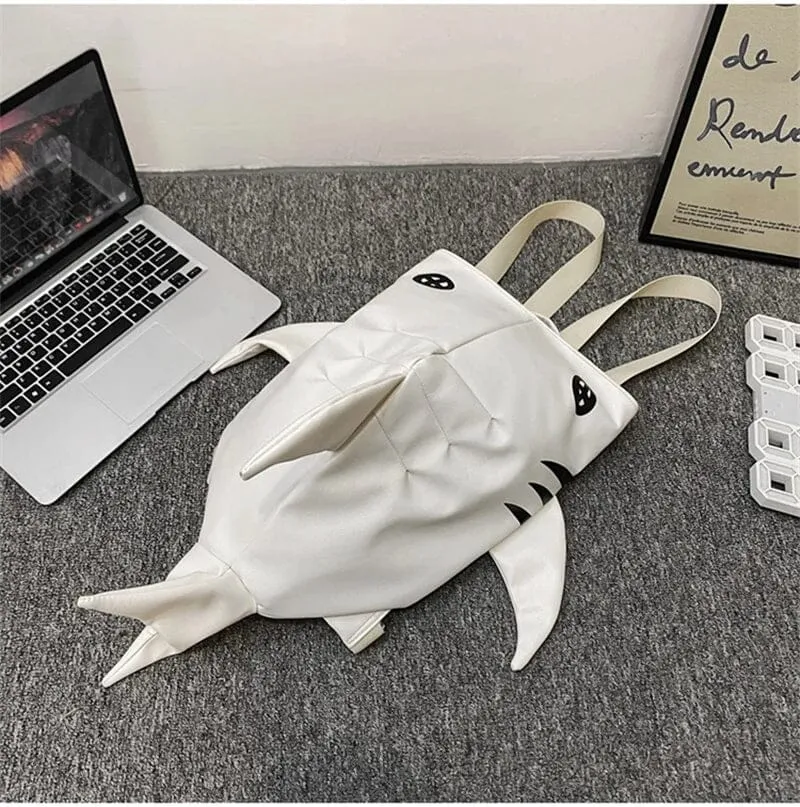 Leather Shark Backpack: Stylish Adventure
