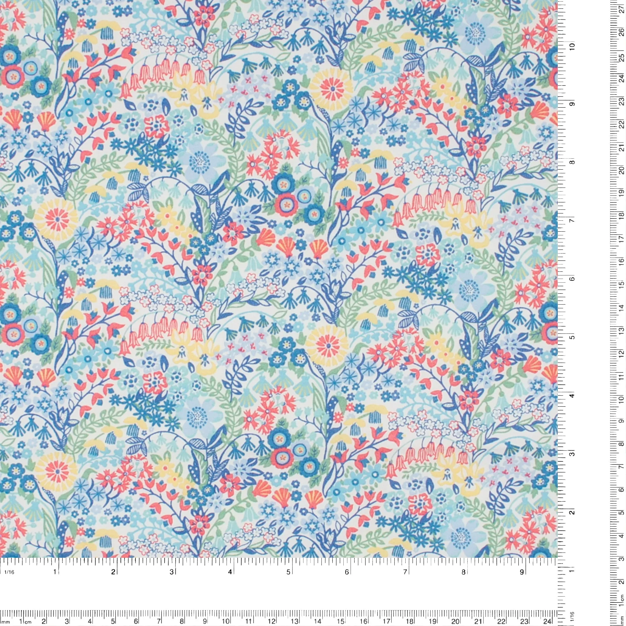 LIBERTY of PARIS Printed Cotton - Lily of the Valley - Blue