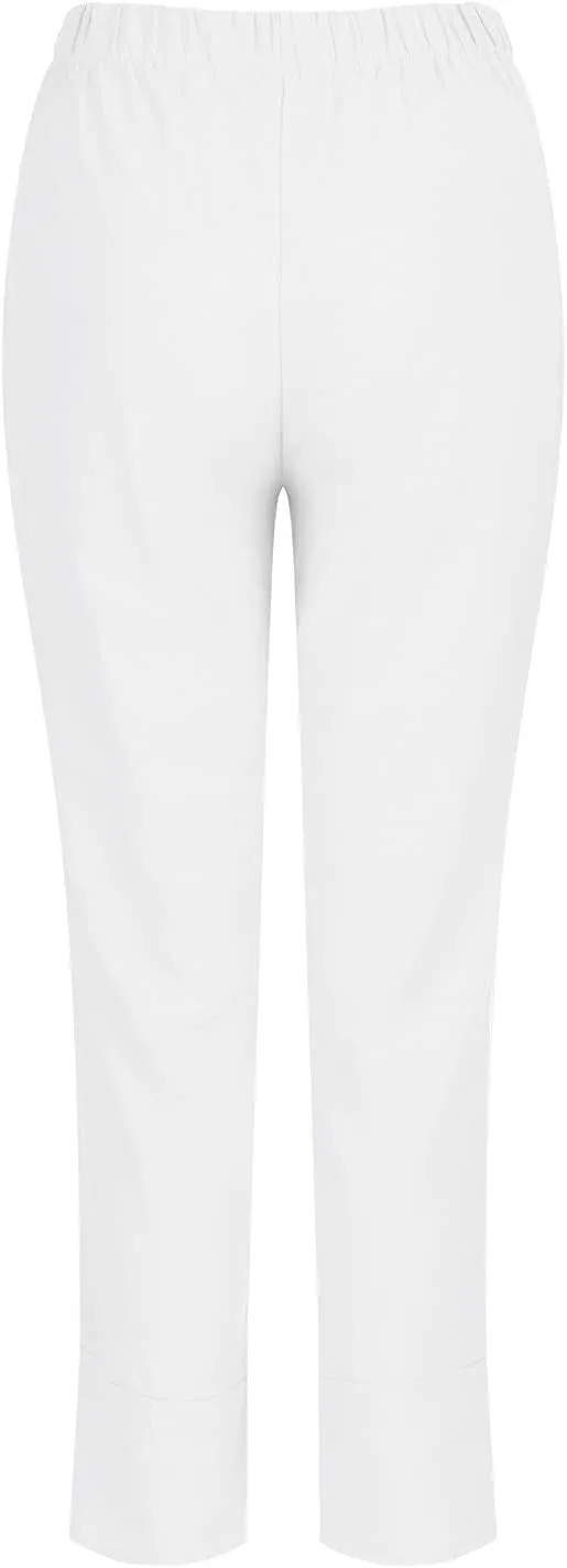Linen Capri Pants Womens Casual Summer Trendy Elastic Waist Loose Trouser Lounge Athletic Yoga Pants Beach Plus Size