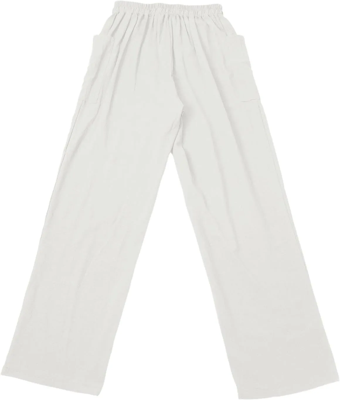 Linen Elastic Waist Pants Women Spring Elastic Trousers Womens Work Wide Leg Lounge Pant Cotton