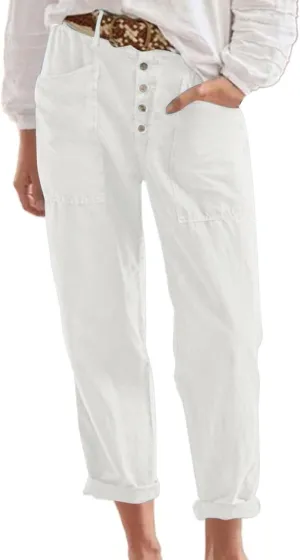 Linen Elastic Waist Pants Women Spring Elastic Trousers Womens Work Wide Leg Lounge Pant Cotton