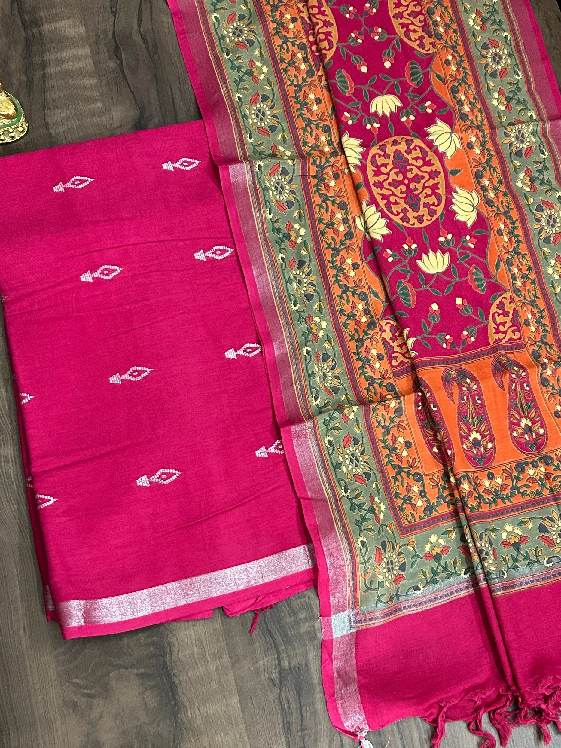 Linen Jamdani Dress Material