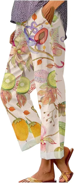 Linen Work Pants Women Plus Size Spring Womens Pants Dressy Casual Linen Womens Hemp Linen Yoga Pants