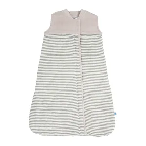 Little Unicorn Cotton Muslin 2.6 TOG Quilted Sleep Bag / Grey Stripe