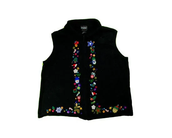 Lots Of Buttons-Medium Christmas Sweater