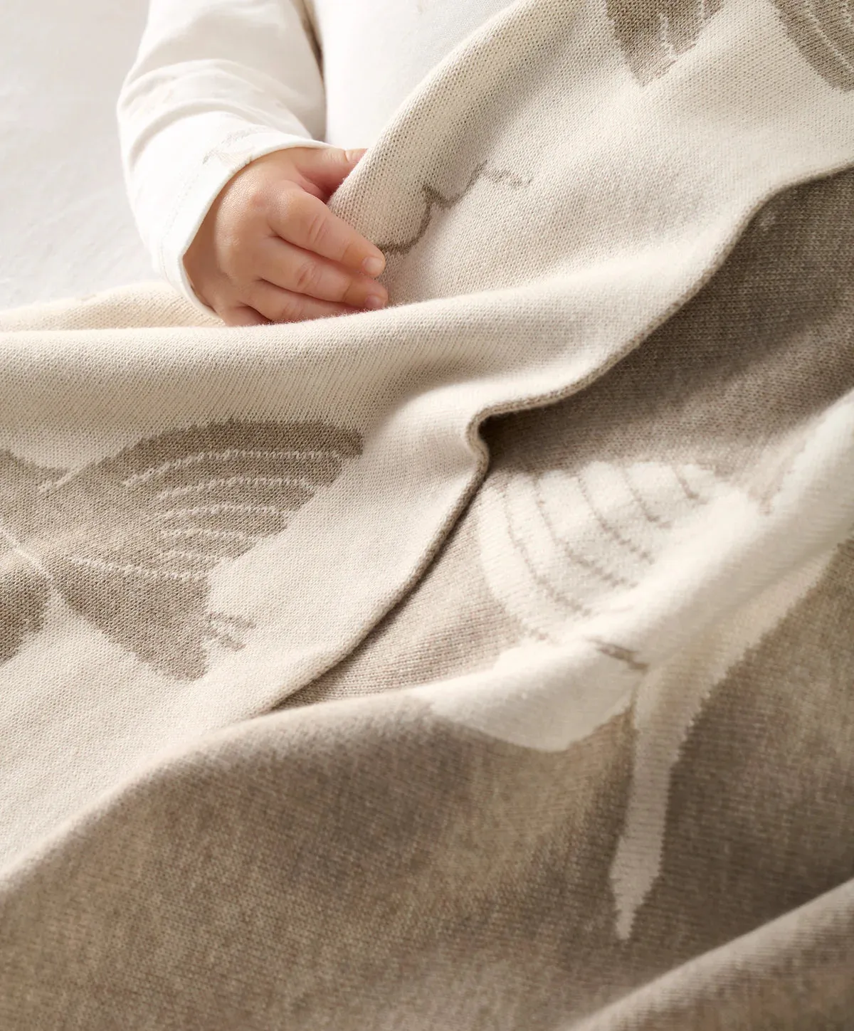 Mamas & Papas Knitted Blanket - Mocha - Welcome to the World Duckling