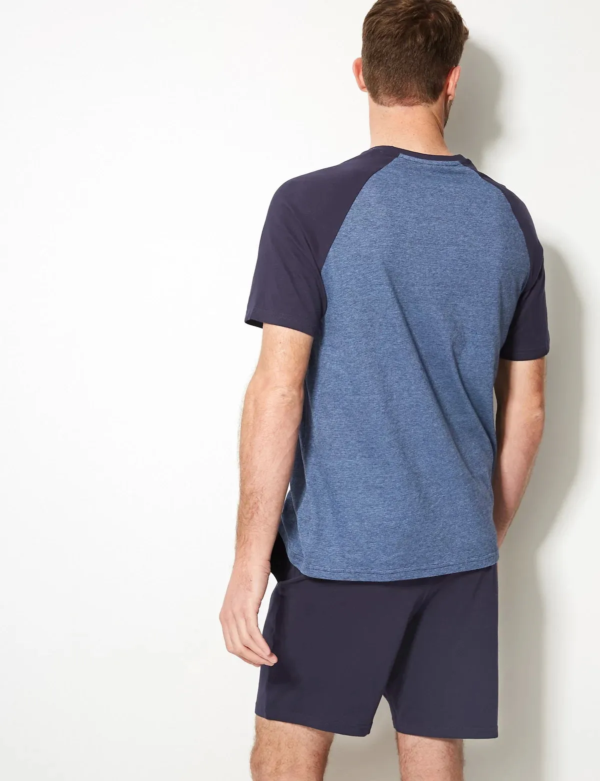 M&S Mens Knitted S/ST-Shirt & Short SetT07/2060