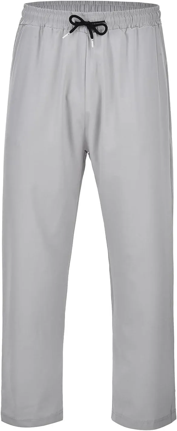 Mens Corduroy Pants Casual Cargo Pants, Drawstring Elastic Waist Baggy Tapered Jogger, Sweatpants with Pockets