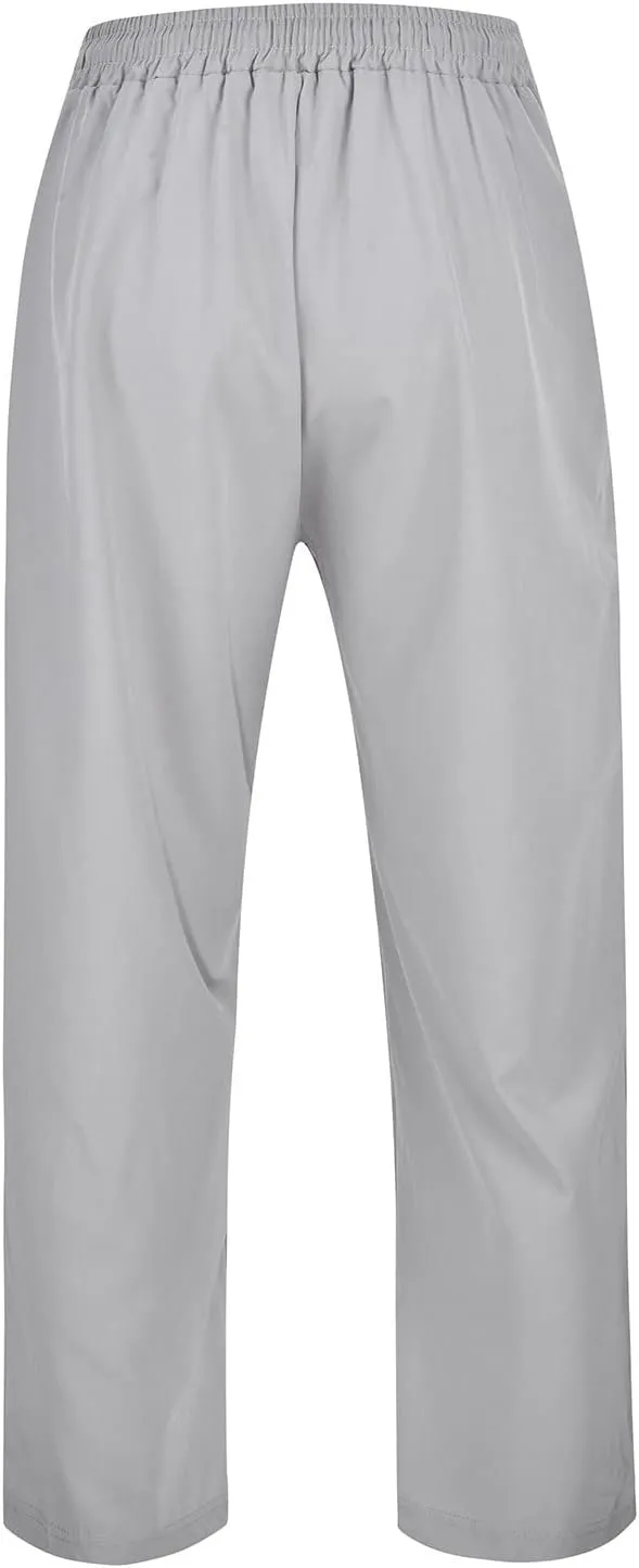Mens Corduroy Pants Casual Cargo Pants, Drawstring Elastic Waist Baggy Tapered Jogger, Sweatpants with Pockets