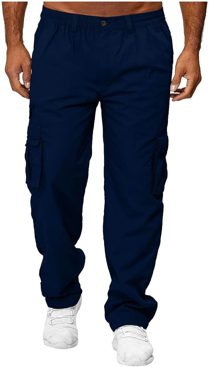 Men's Pants Cargo Ripstop Stretch Fashion Sweatpants Pockets Straight Fit Y2K Pants Baggy Plus Size Pants Lightweight