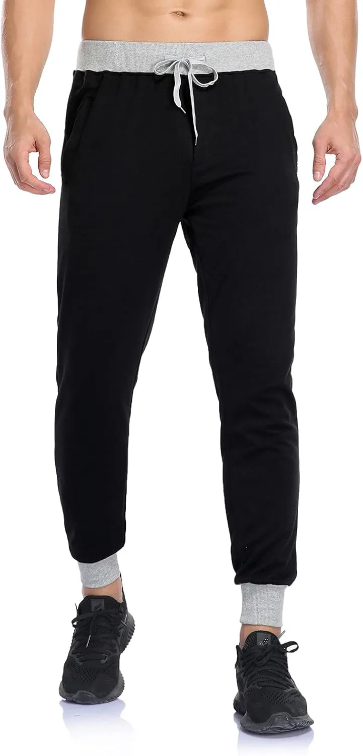 Mens Pants Casual Drawstring Elastic Waist Solid Jogger Pants Skinny Beam Feed Loose Trousers Outdoor Sweatpants