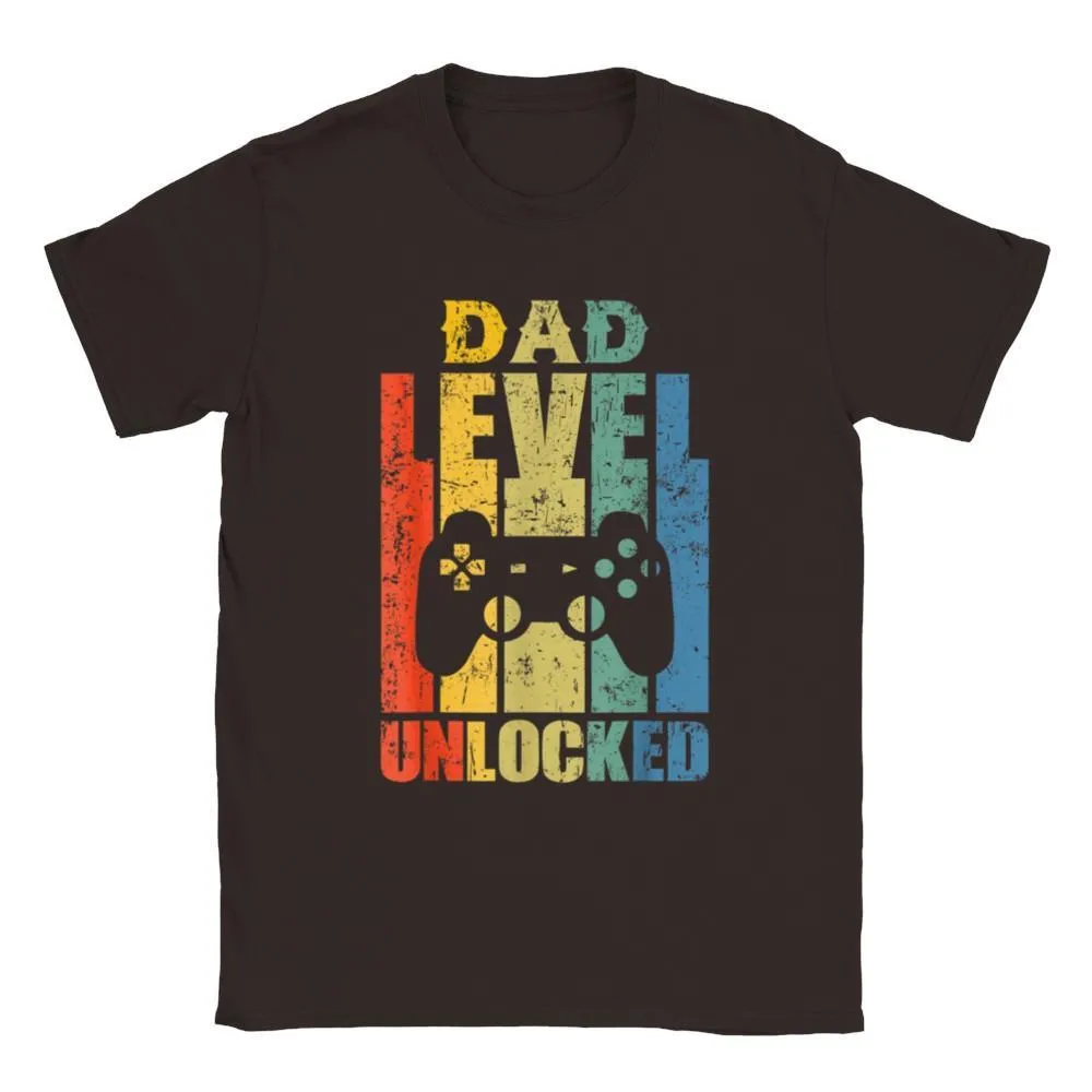 Mens Pregnancy Announcement Dad Level Unlocked Soon To Be Father T-Shirt