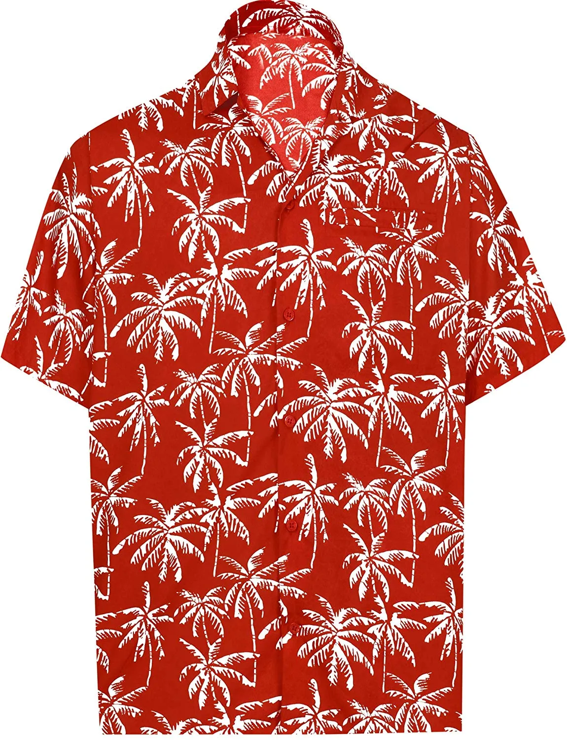Men's Regular Fit Camp Palm tree Short Sleeves Button Down Hawaiian Shirts aloha