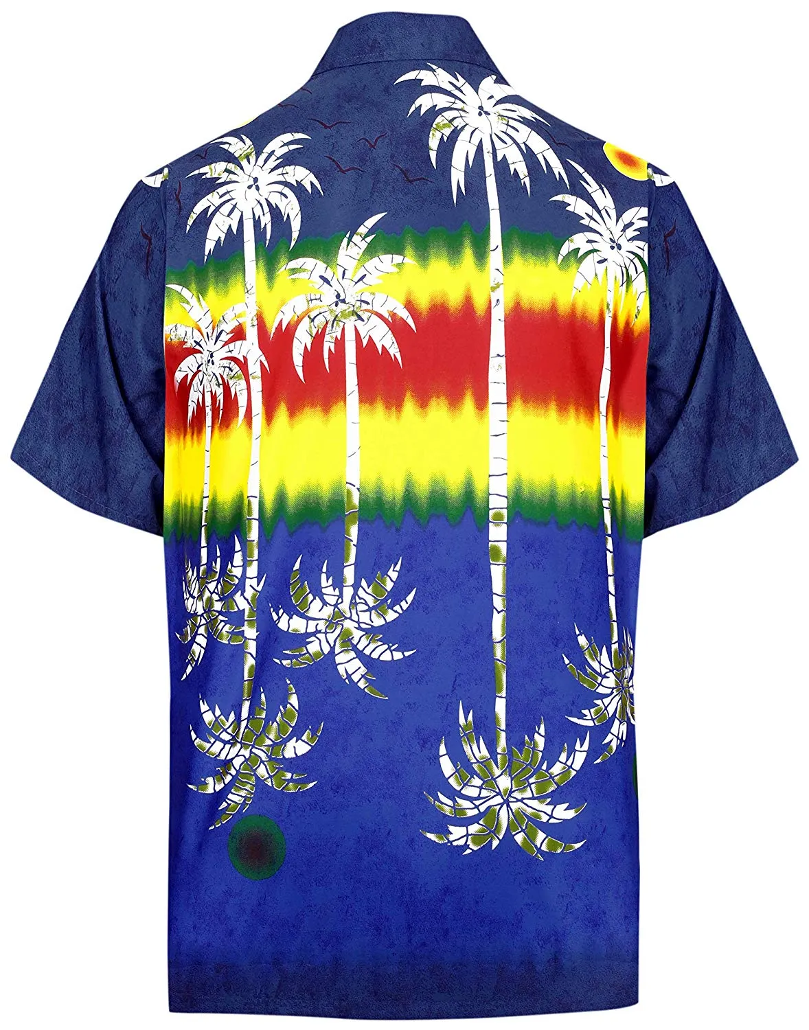 Men's Regular Fit Camp Palm tree Short Sleeves Button Down Hawaiian Shirts aloha