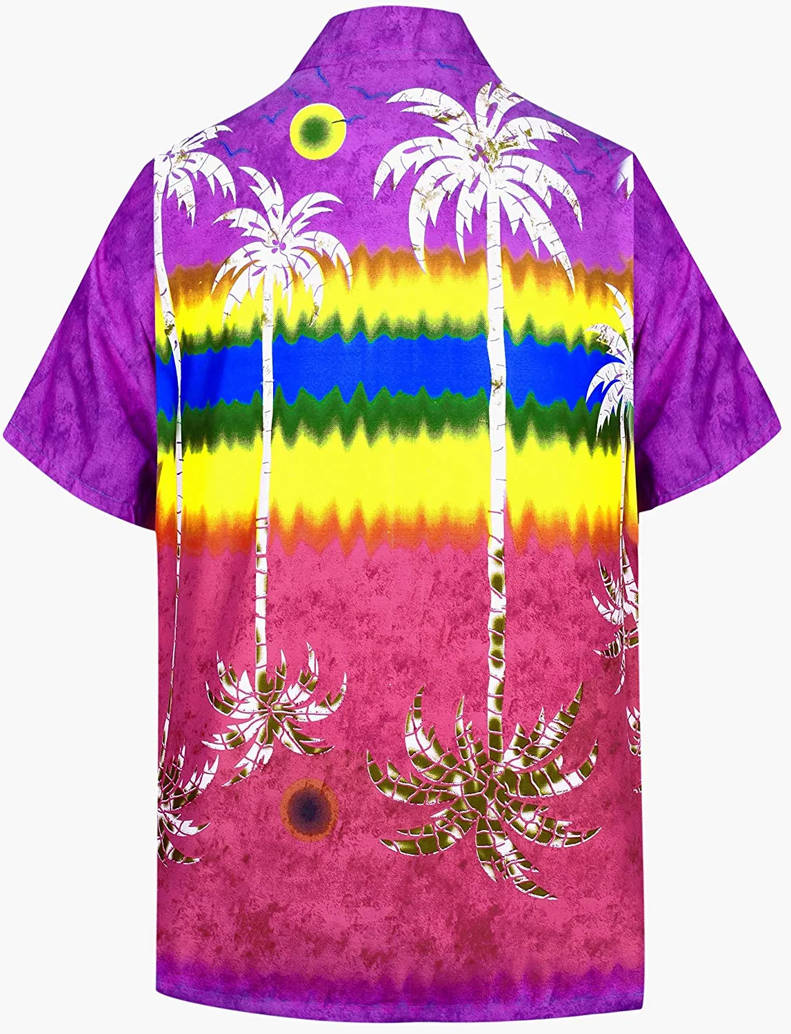 Men's Regular Fit Camp Palm tree Short Sleeves Button Down Hawaiian Shirts aloha