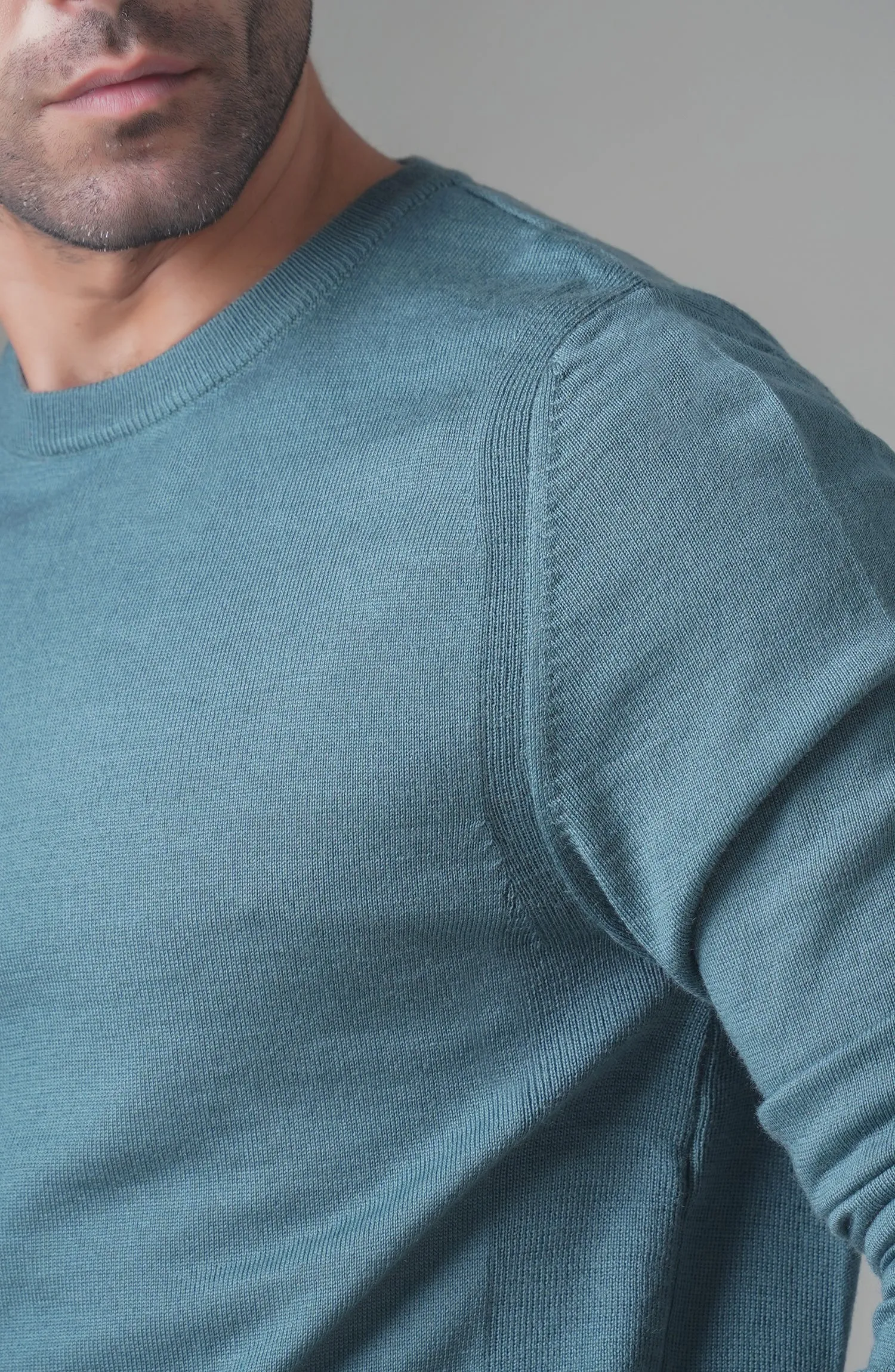Merino - Crew Neck Sweater - Green