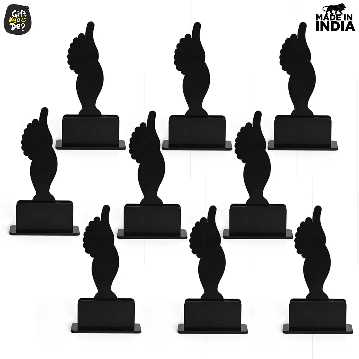 Momento Awards and Trophy for Winner, Beautiful Black and Bamboo Design with Wooden Cutwork, Easy Print and Sticker Paste Your Matter, Eco Friendly Corporate Gifts (Size 10x6)
