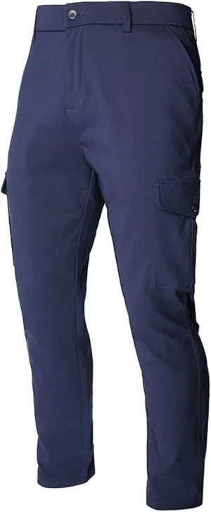 Muscularfit Tactical Pants for Men Stretch Solid Cotton Cargo Pant Causal Multi Pockets Buckle Zipper Sweatpants Trousers