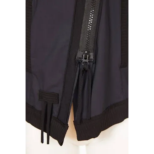 Naya Black Mixed Jacket With Zip