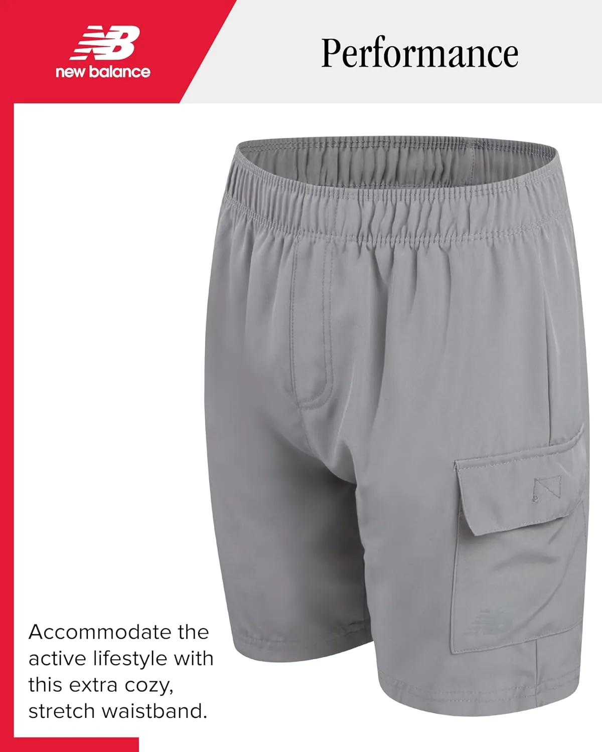 New Balance Boys' Athletic Shorts Set - 2 Piece Performance Short Sleeve Golf Polo Shirt and Active Shorts (Sizes: 8-12)