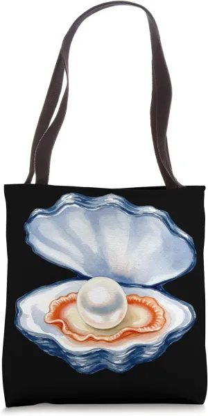Oyster Pearl Open Shell Ocean Nature Tote Bag