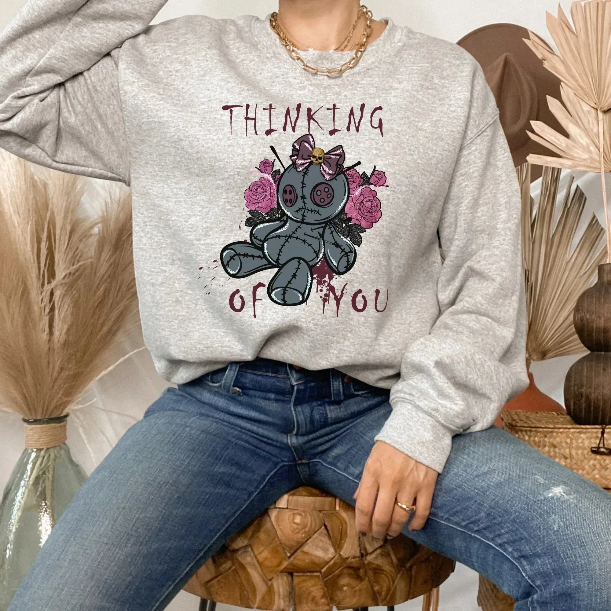 Pastel Gothic Shirt, Witchy Vibes Sweatshirt, Skull Shirt, Goth Style Grunge Shirt, Aesthetic Clothing, Trippy Gift for Her, Witch Tee
