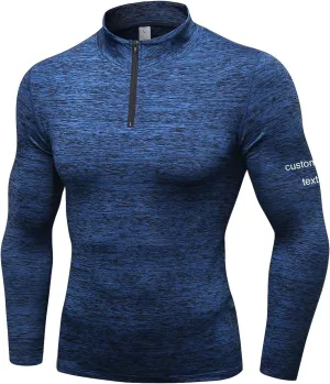 Personalized Men Thermal Compression Shirt Custom Logo Long Sleeve Athletic Baselayer Undershirt Gear T-Shirt