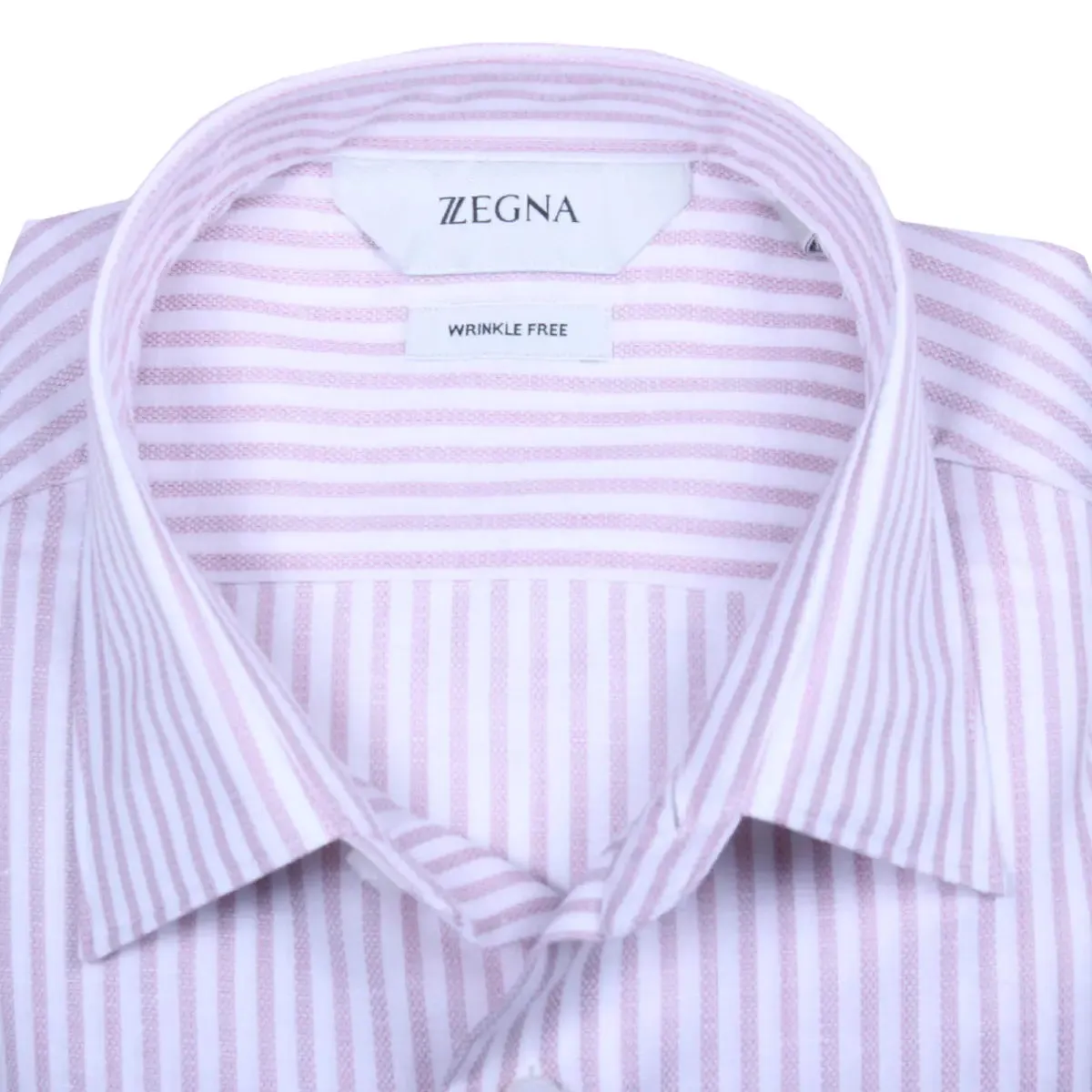 Pink & White Stripe Wrinkle Free Slim Fit Shirt
