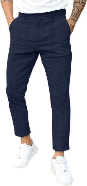 Plaid Dress Pants for Men Slim Fit Dress Pants Stretch Regular Fit Business Casual Fashion Golf Pencil Chinos Pants
