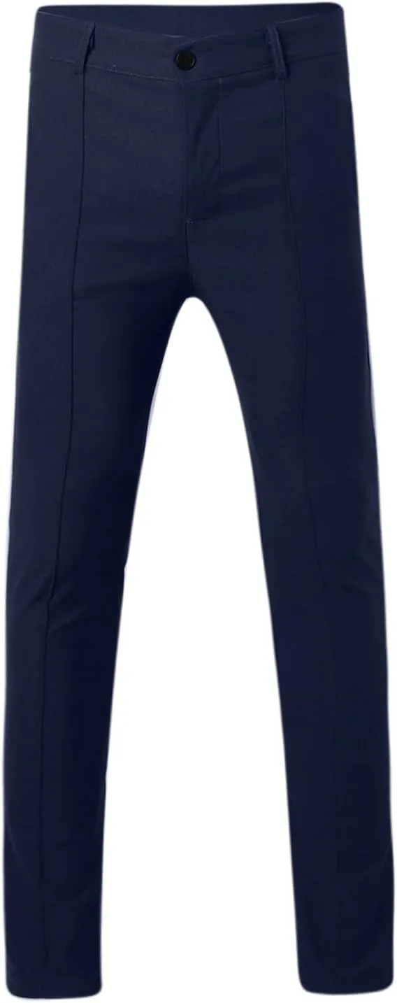 Plaid Dress Pants for Men Slim Fit Dress Pants Stretch Regular Fit Business Casual Fashion Golf Pencil Chinos Pants