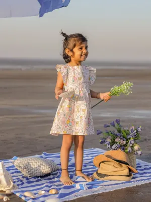 Pre-Order: Icecream and Candies Print Pure Linen Dress