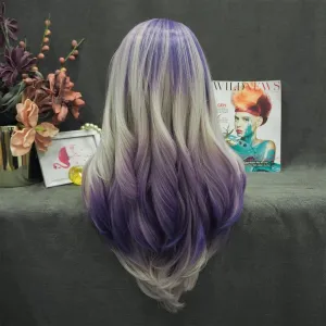Purple and White Mixed Wig