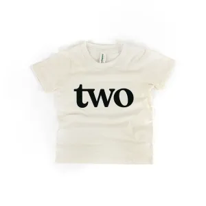 "Two" Organic Birthday Tee