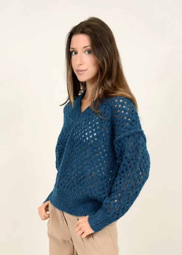 RD Style Nanumea Pull Over- Blue Thistle