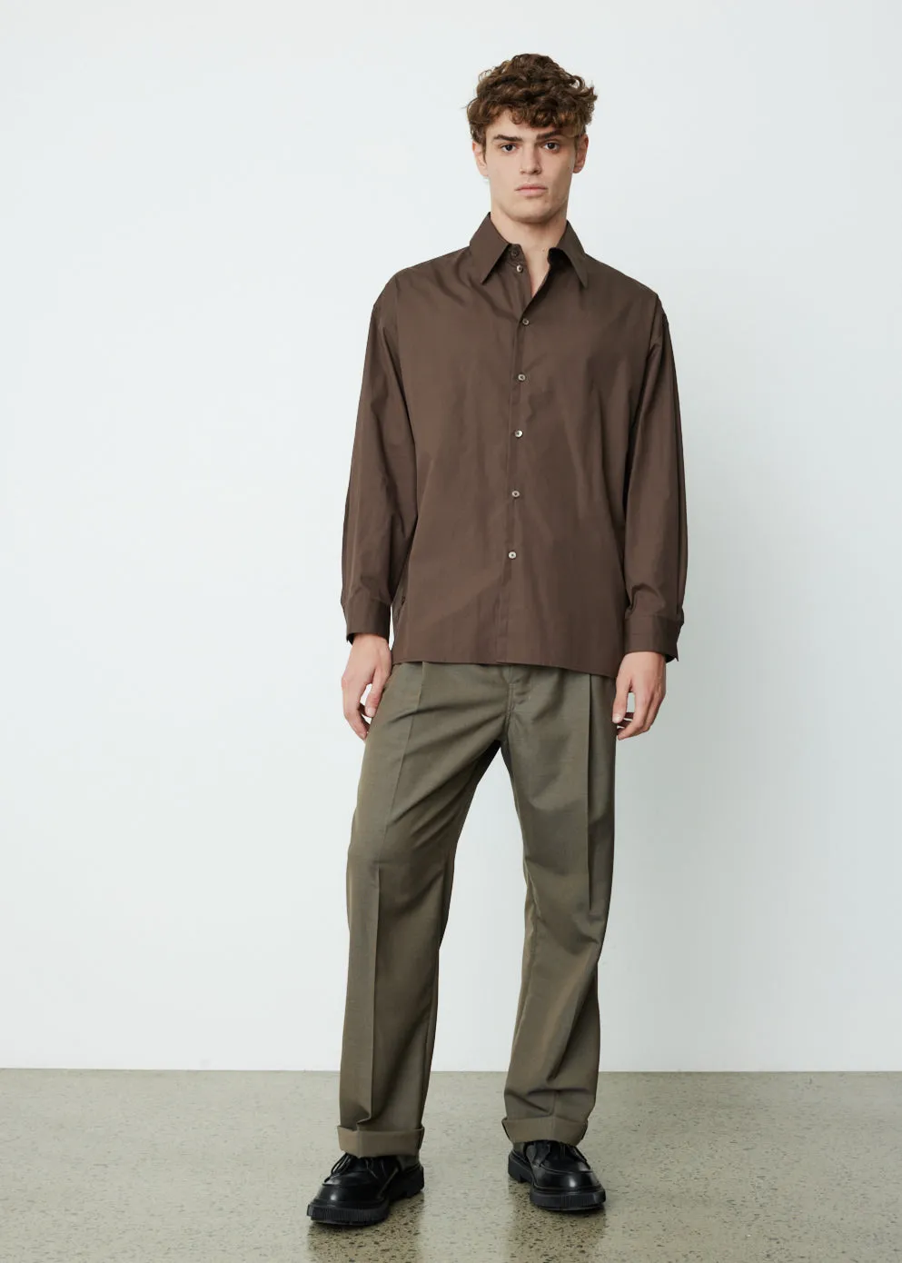 Regular Collar Twisted Shirt