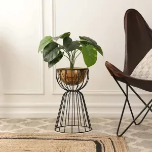 Richland Gold & Black Bloom Planter
