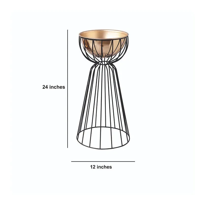 Richland Gold & Black Bloom Planter
