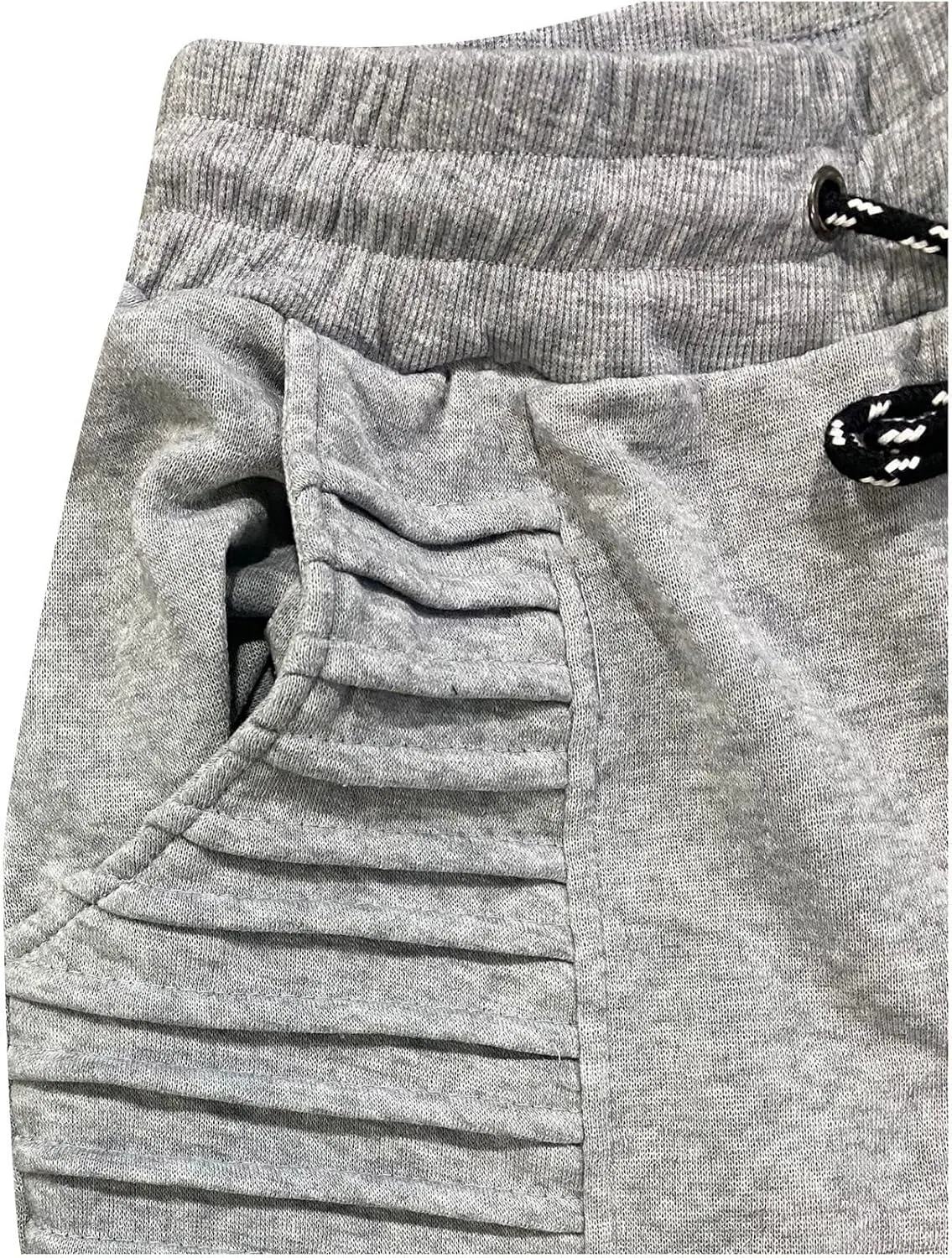 Spring and Summer Pants for Men 2023 Hip-Hop Drawstring Elastic Waist Skinny-Fit Slacks Tapered Ripped Trousers