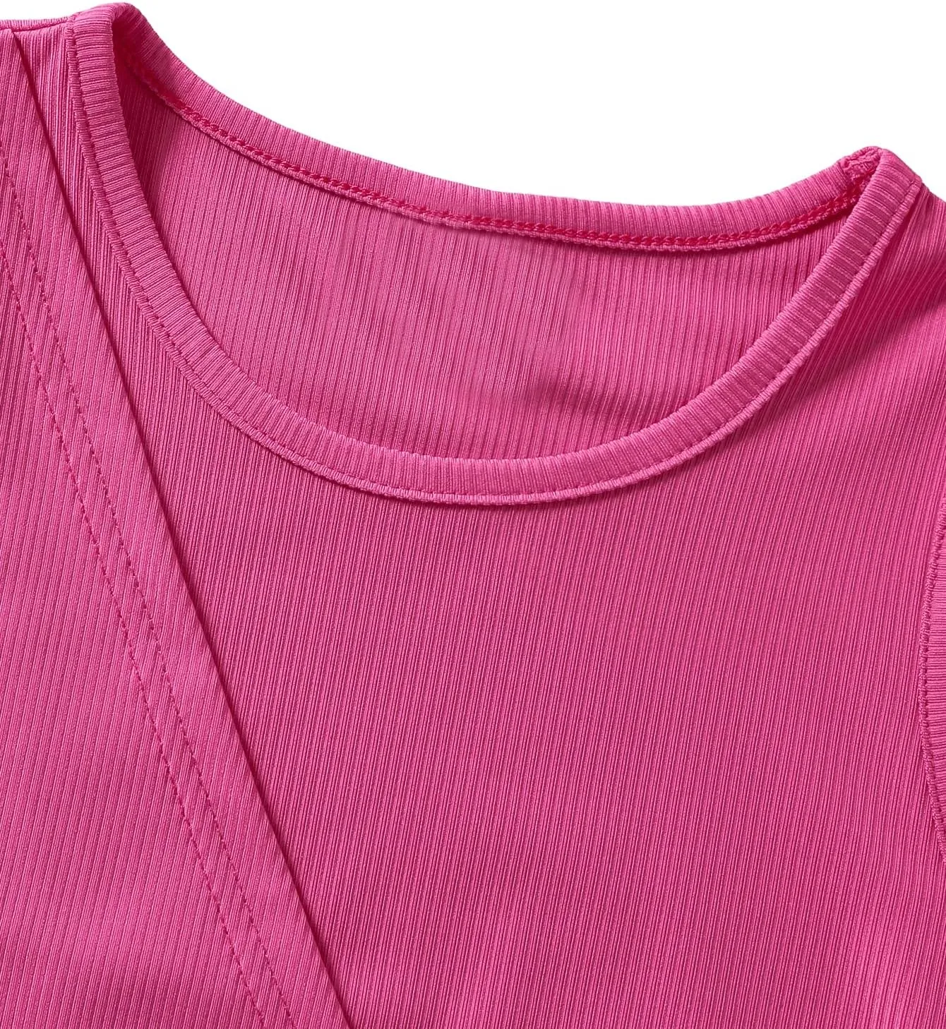 SweatyRocks Girl's Sleeveless Round Neck Criss Cross Wrap Top Ribbed Knit Crop Tank Tops