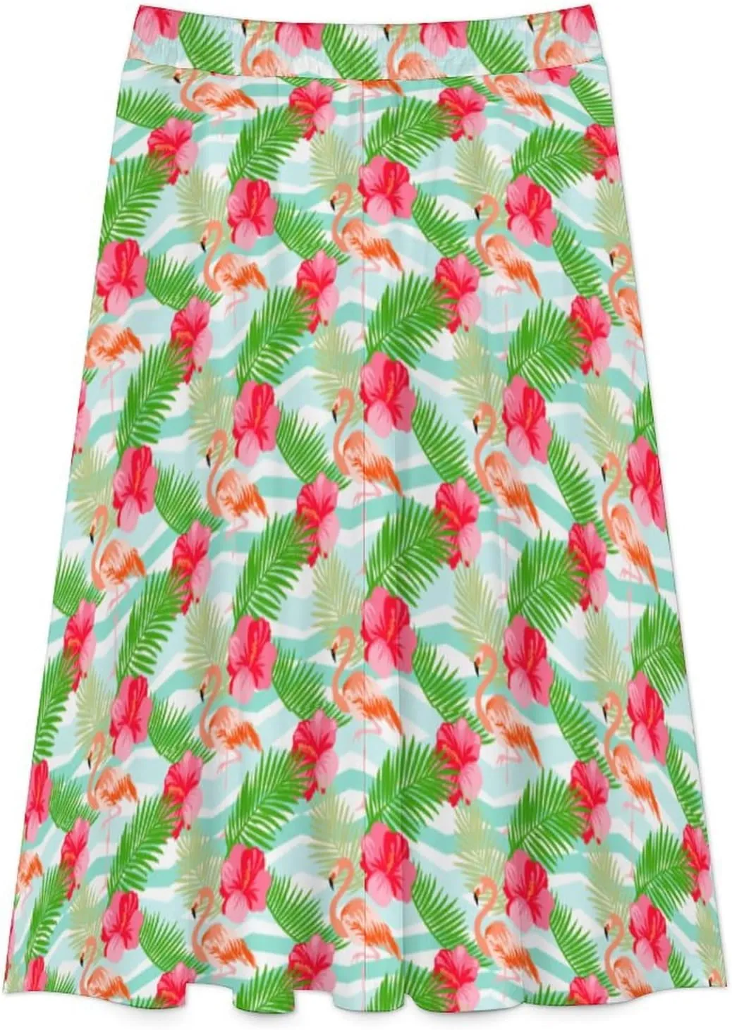 TAIZIYEAH Jamaica Flag Women's Summer High Waisted A Line Party Half Length Skirt