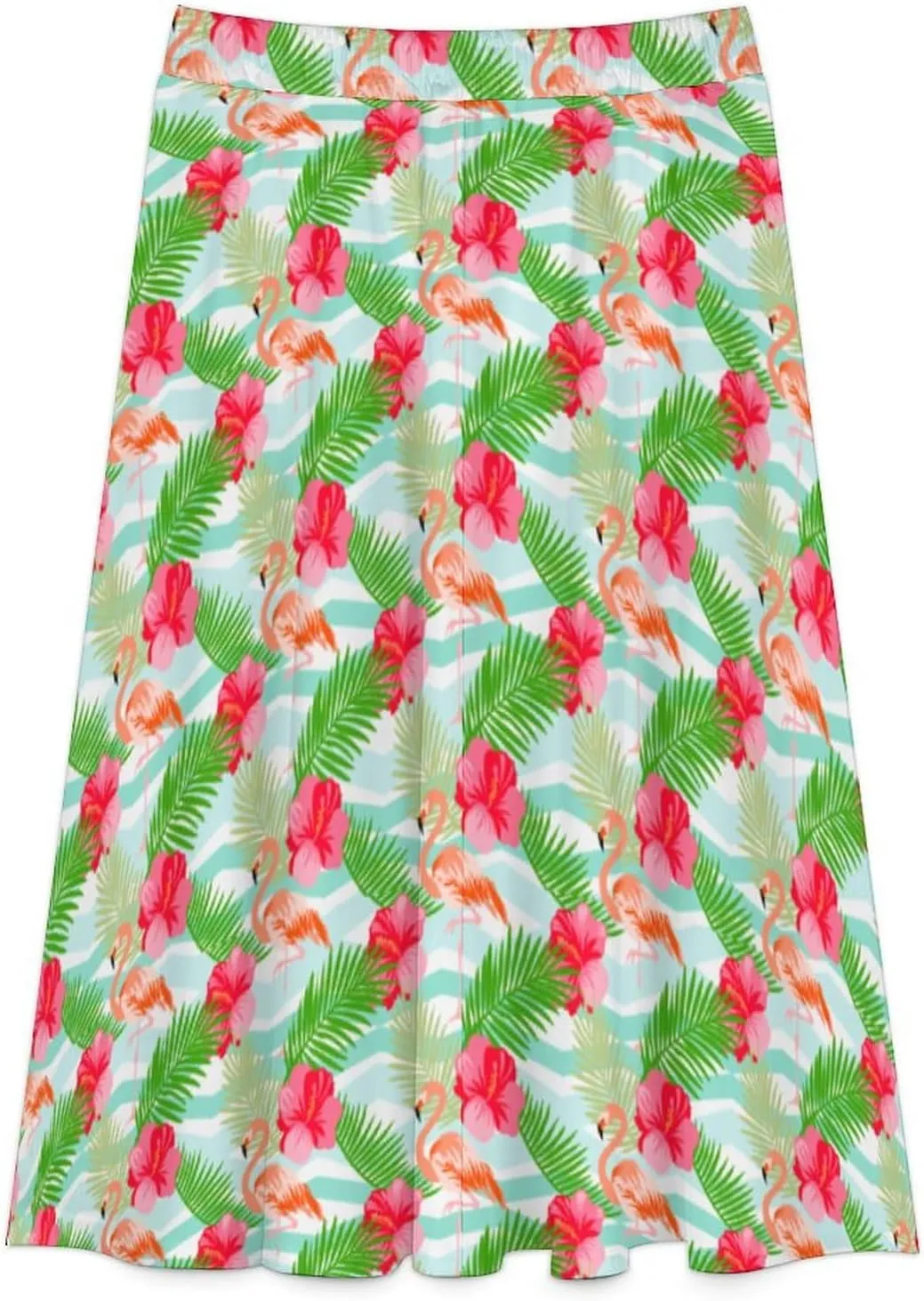 TAIZIYEAH Jamaica Flag Women's Summer High Waisted A Line Party Half Length Skirt
