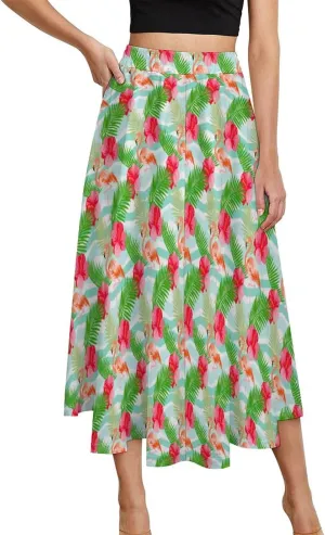 TAIZIYEAH Jamaica Flag Women's Summer High Waisted A Line Party Half Length Skirt