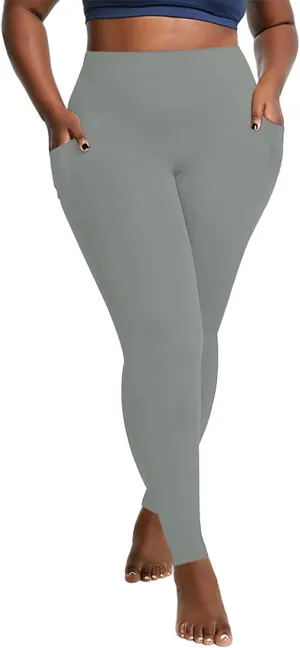 TANGNADE Plus Size Women Yoga Leggings with Pockets High Waist Elastic Fitness Trouser Oversize Leggings Yoga Clothes