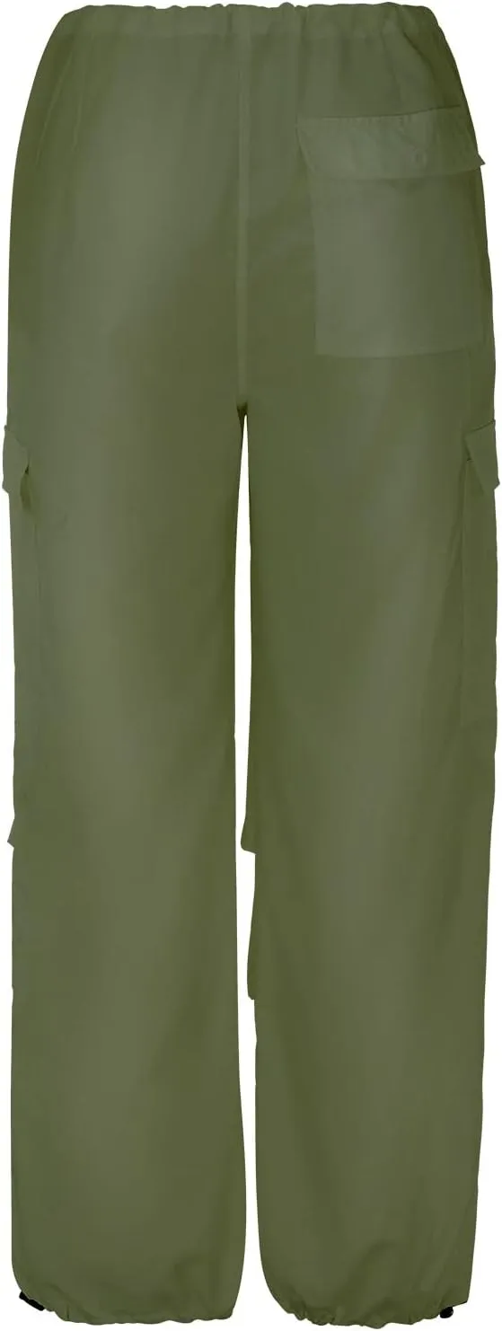 Travel Streetwear Baggy Stretchy Pants Clothes Black Pants High Waist Zipper Slim Drawstring Quick Dry Hiking Pants